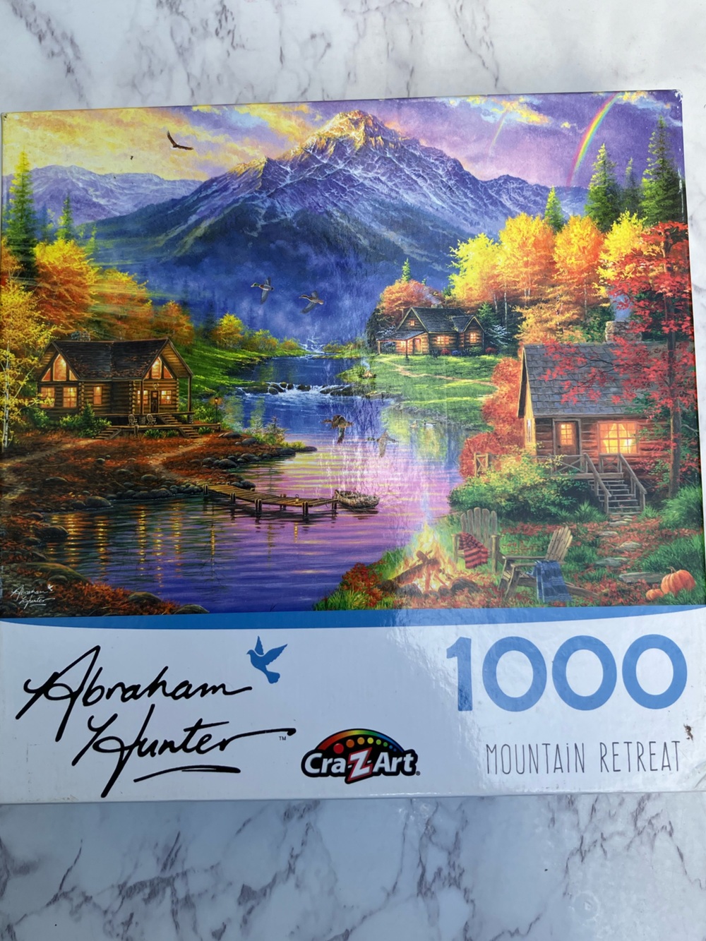 Abraham Hunter mountain retreat puzzle 1000 piece cra z art fall scene